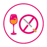 illustrated pictured of a wine glass and cigarette