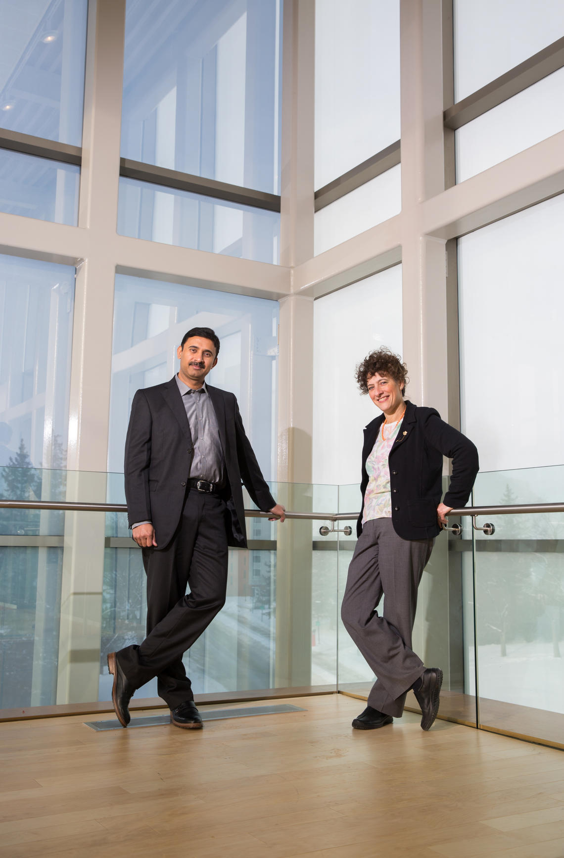 University of Calgary geography professor Stefania Bertazzon, right, and Rizwan Shahid, a geographic information scientist at Alberta Health Services, have conducted a study which sheds new light on the variations of air quality in Calgary neighbourhoods.