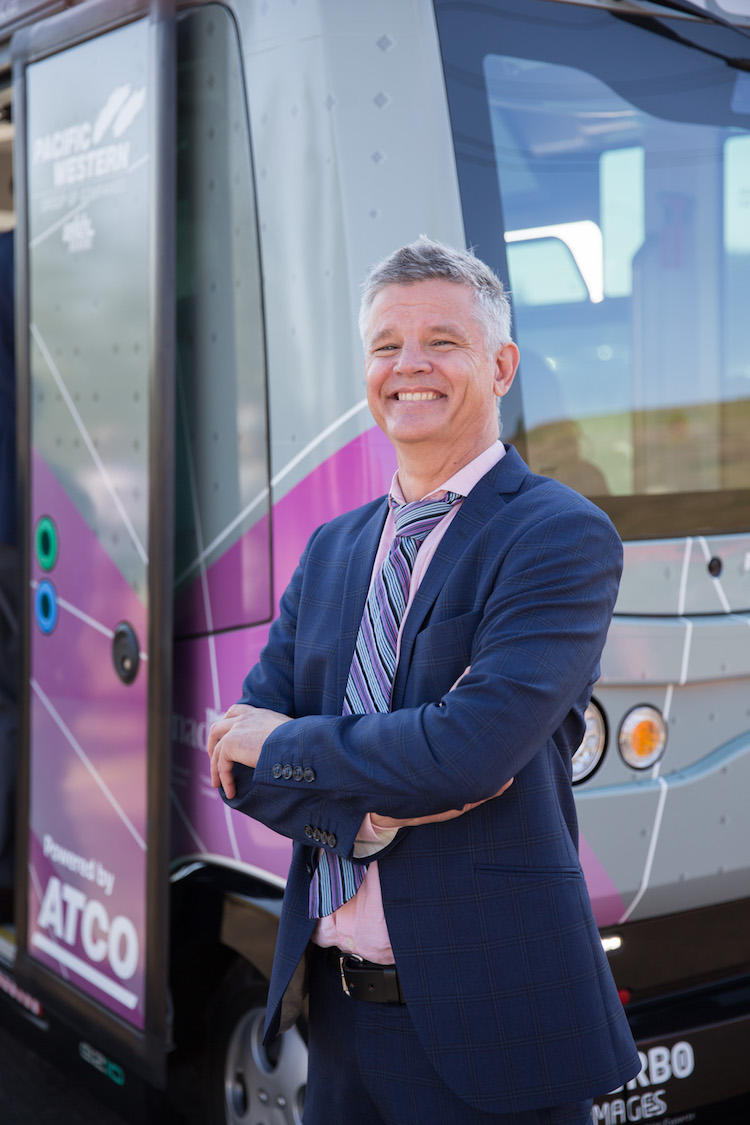 Robert Ferguson, associate professor in the Faculty of Science, is researching using city fibre optics as sensors for autonomous vehicle movement. He is one of three researchers with projects running during the autonomous vehicle pilot program. 