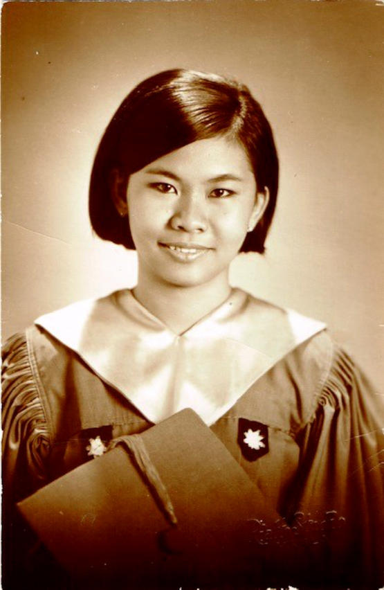 Lucy Reyes after graduating with her nursing degree in 1970. 