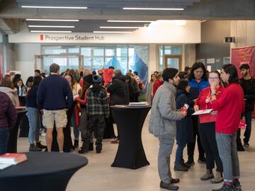 Open house attendees in Hunter Hub