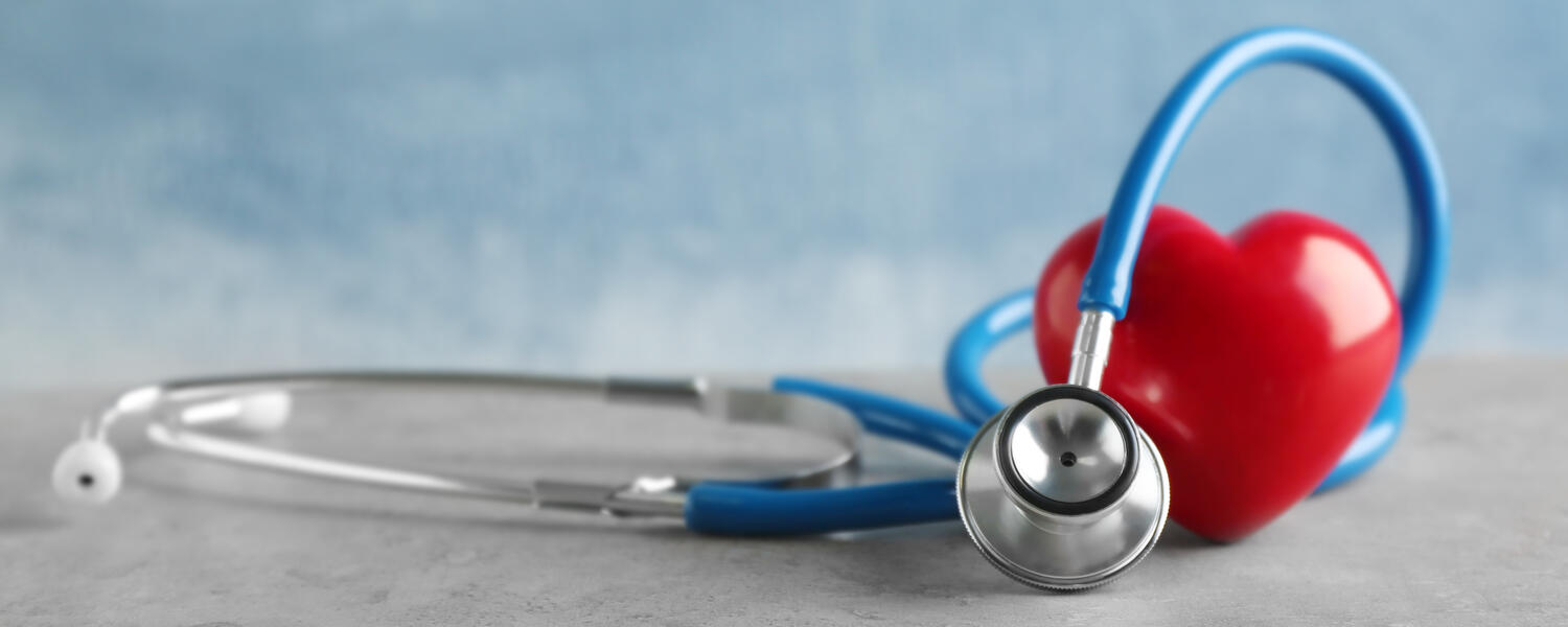A heart with a stethoscope 
