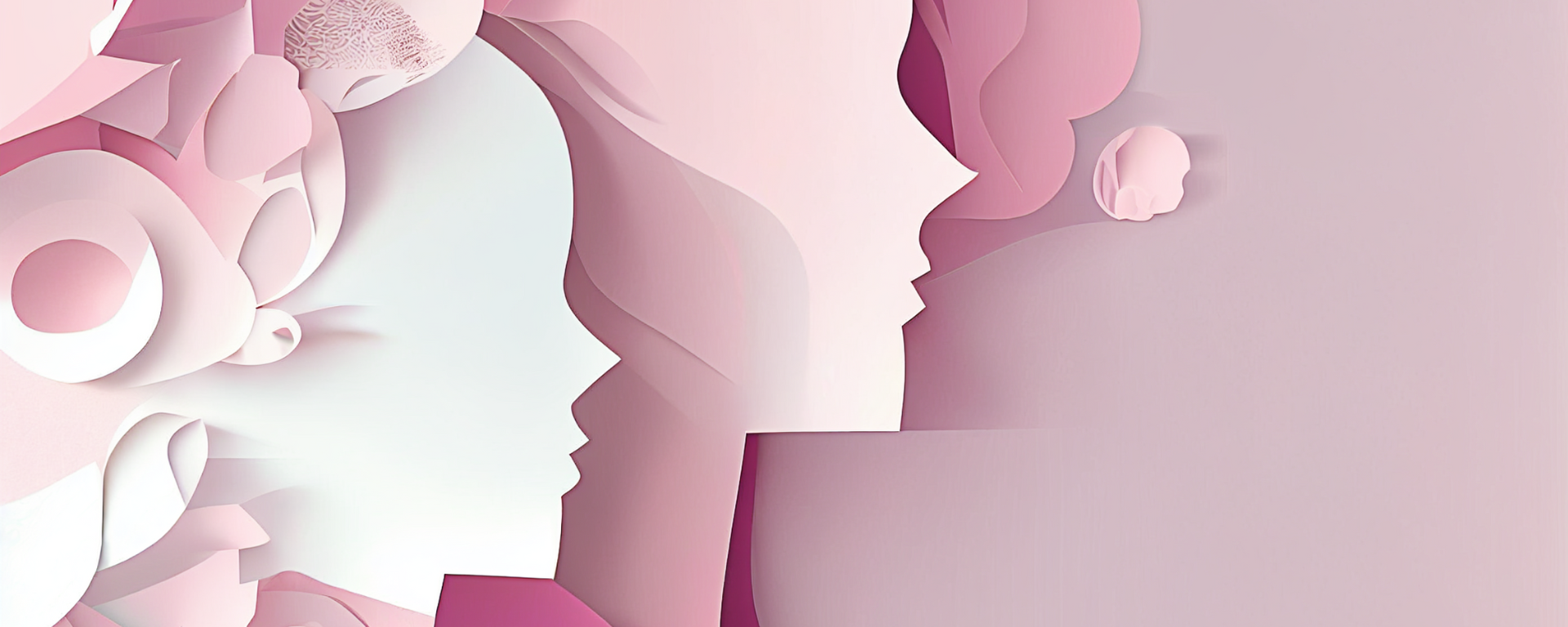 abstract illustrated image of women's faces