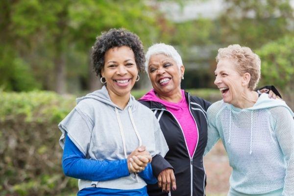 senior women exercising