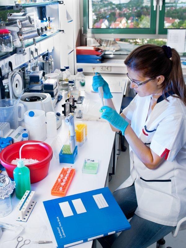 woman working in a lab