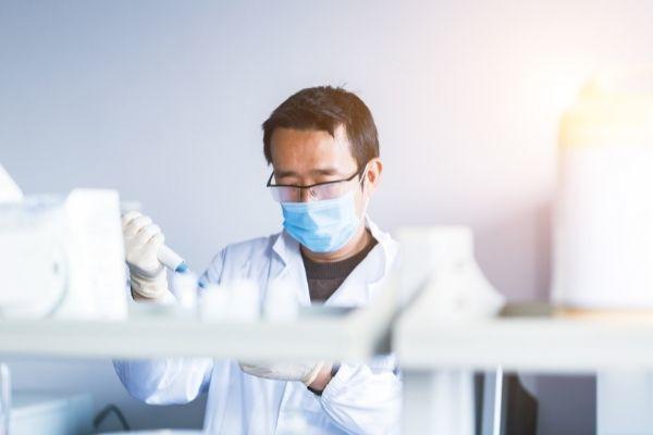 male researcher working in a lab