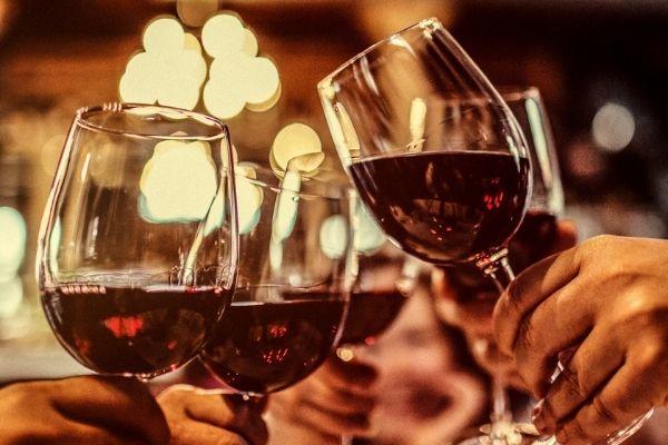 red wine glasses
