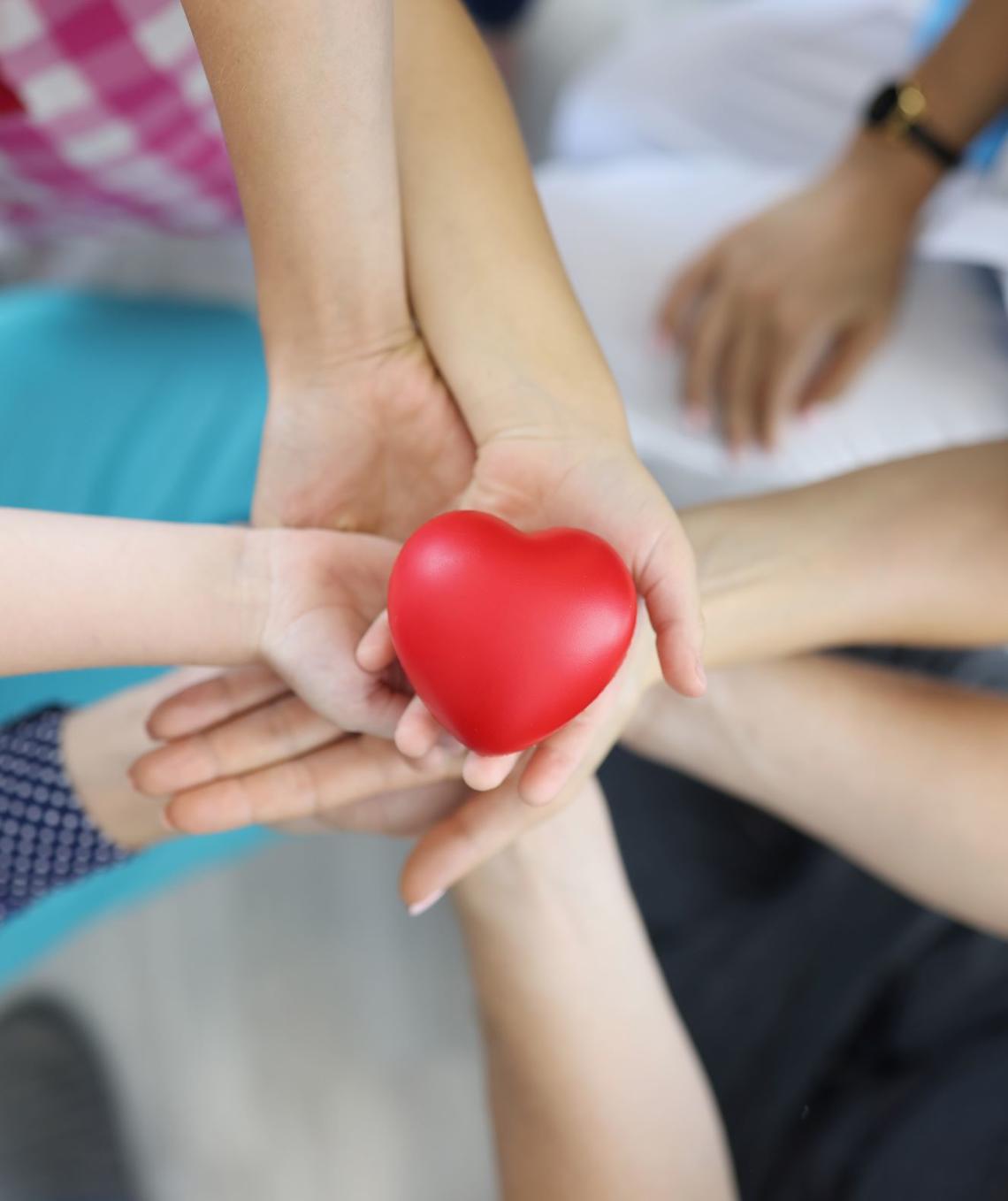 heart held by hands