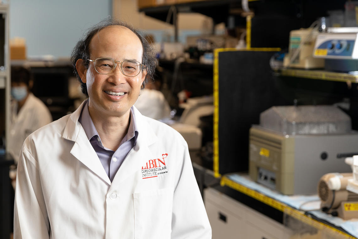 Dr. Chen in his lab