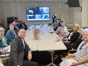 MICS nurses and surgeons meeting in a boardroom