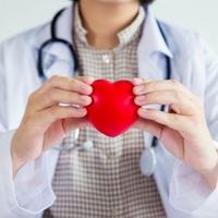 doctor holding a heart