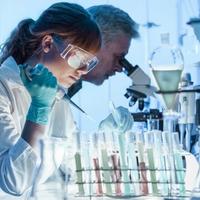 people working in a lab