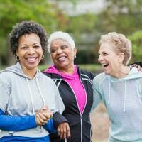 three women standing together